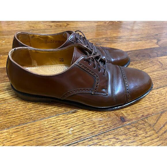 Cole Haan Leather Oxford Dress Shoes Cap Toe Classic Vintage Preppy City Brown main image 9